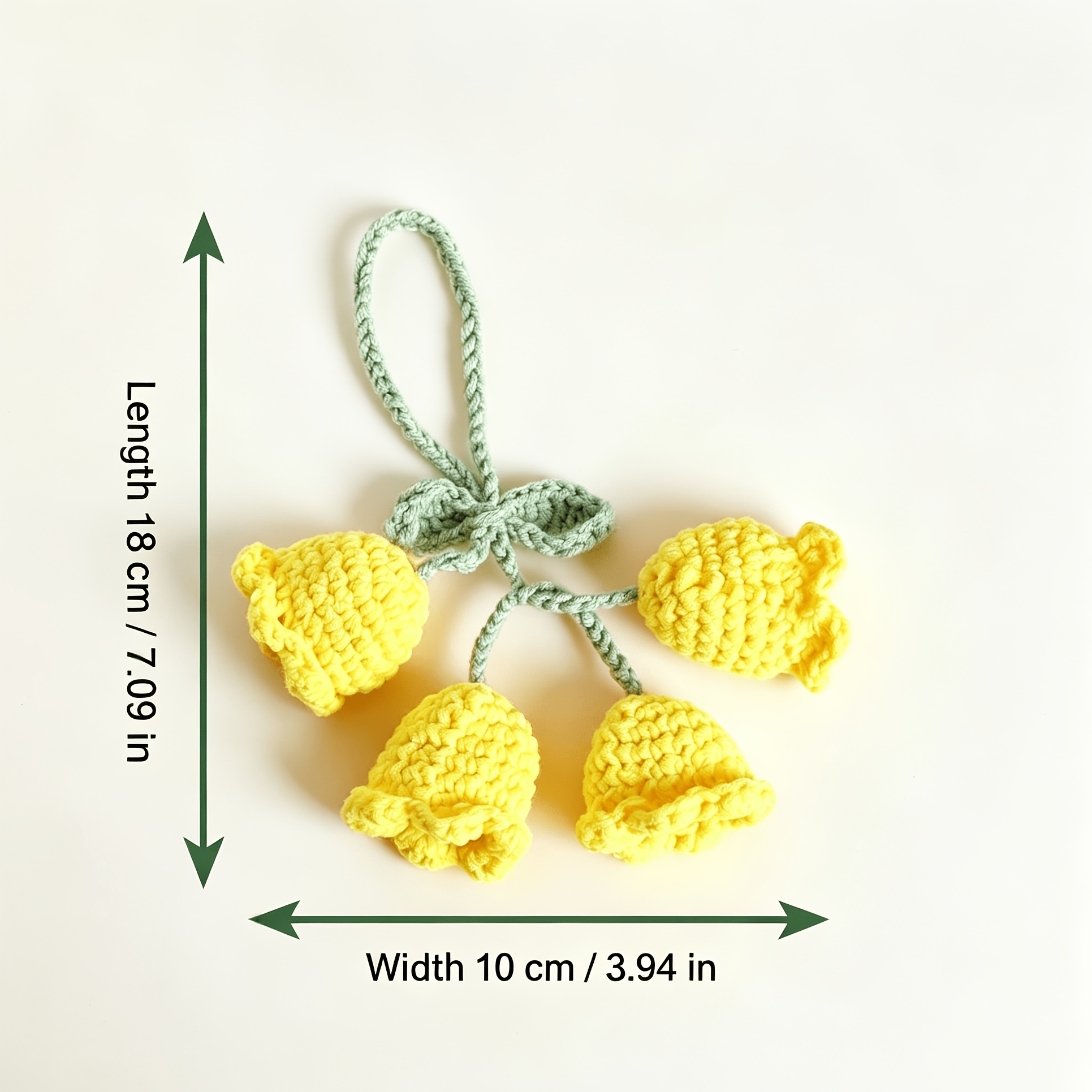 2pcs Handmade Crochet Lily Charm for Bag Backpack Keychain